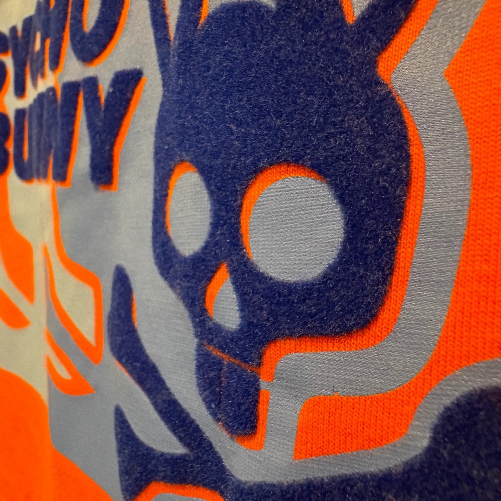 Psycho Bunny Graphic Tee Men XS (3) Orange Flocked Logo Pima Cotton Short Sleeve - Picture 4 of 13